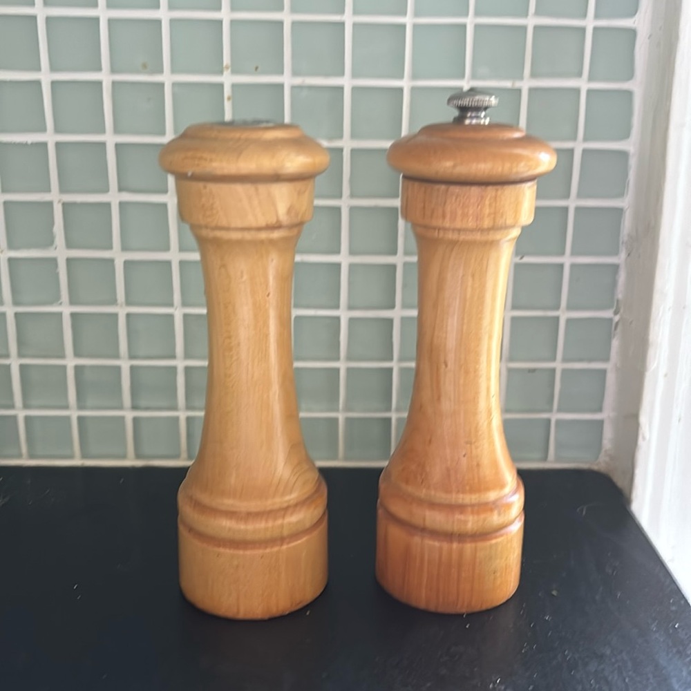 Vintage Peugeot pepper mill and salt shaker